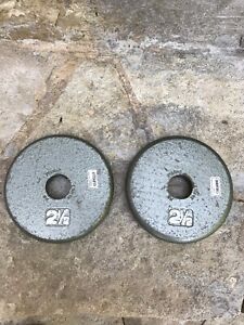 Standard Size Barbell Weights IVANKO RM Series Pair of 2.5 Lb Plates Vintage