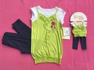 NEW Sz 10 Dollie & Me Top~Pants Set and 18-inch Doll Set Size 10 NWT ~Free Ship - Picture 1 of 24