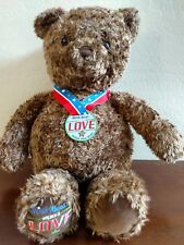 BIG Gund WISH BEAR LOVE FOLLOW YOUR HEART 27" Brown Plush Stuffed Animal Toy