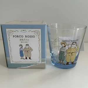 Porco Rosso Sky Blue Glass  Romantic Design With Porco & Fio Studio Ghibli Japan - Picture 1 of 7