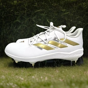 Adidas Adizero Afterburner NMV Baseball Cleats Men’s 14 White Gold GZ6513 TPU - Picture 1 of 8