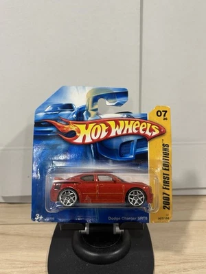 2007 Hot Wheels First Editions Dodge Charger SRT8 Orange Short Card - Image 1 of 2