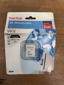 Official SanDisk Gaming SD Memory Card 2GB for Nintendo Wii & DSi - unopened - Picture 1 of 5