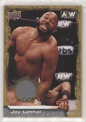 2022 Upper Deck AEW All Elite Wrestling Gold Mat Relics Jay Lethal #32 - Image 1 of 3