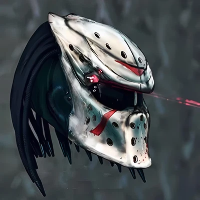 CASCO DE MOTO DEPREDADOR ESTILO MÁSCARA JASON (CERTIFICADO PUNTO Y ECE) Foto 1 de 4