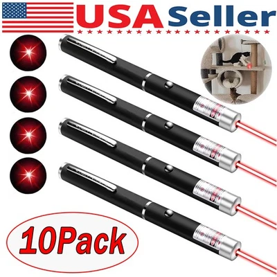 10 PACK 1MW 532nm Red Laser Pointer Pen Visible Beam Light Lazer For Pet Teach - Image 1 of 4