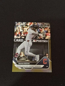 Brayan Rocchio Postseason HR 2025 MLB Topps NOW Card 805 Gold Foil /50 - Picture 1 of 2
