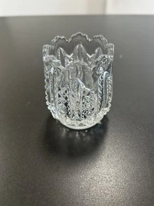2 1/2"t cut glass mini vase / tooth pick holder - Picture 1 of 5