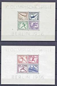 Alemania Tercer Reich Mi# 609-616 MH Juegos Olímpicos de Verano, 1936  - Imagen 1 de 2