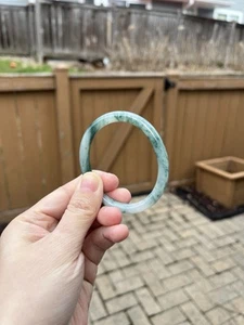 25032-OR Certified Untreated Grade A Burmese Jadeit Bangle - Oval 54.5mm/46.5mm - Picture 1 of 10