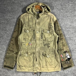 VINTAGE PRPS Military Jacket Mens Size Large Vietnam War Graffiti Art Field Army - Picture 1 of 23