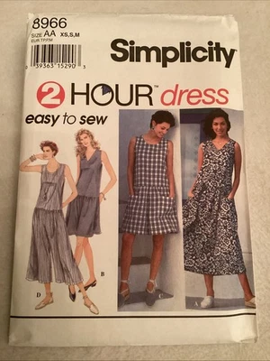 Simplicity 8966 Dress Or Jumper & Jumpsuit Uncut 1994 Sewing Pattern - Image 1 of 4