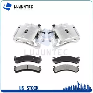 Front Brake Calipers Ceramic Pads For 2003 2004 2005 GMC Savana 2500 w/ 7300 GVW - Picture 1 of 10