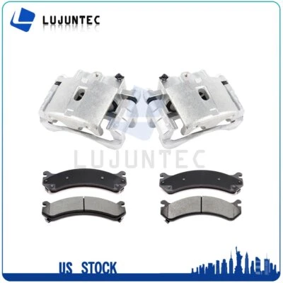 Front Brake Calipers Ceramic Pads For 2003 2004 2005 GMC Savana 2500 w/ 7300 GVW - Image 1 of 4