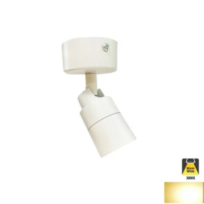 FARETTO LED SOFFITTO ORIENTABILE 5W LUCE CALDA MODERNO BIANCO APPLIQUE SPOT LED - Immagine 1 di 4