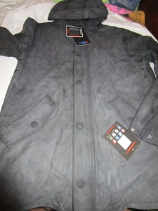 NWT HAWKE&CO GOODYEAR LIMITED EDITION SEAM SEALED RAINCOAT MENS BLACK SMALL - Picture 1 of 3
