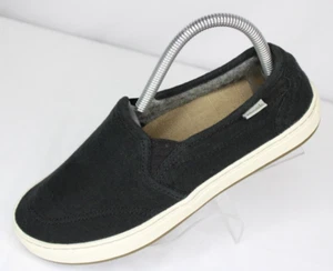 Zapatos Tenis Sanuk Avery Cáñamo Para Mujer 7 Negros Lavados Sin Cordones Veganos 1116485 - Imagen 1 de 11