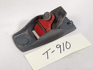 Vtg Stanley small mini thumb finger wood block plane USA 3 1/2" x 1" (910) - Picture 1 of 11