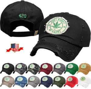 Men's Leaf Marijuana Design Vintage Baseball Cap Vintage Hat Mary Jane Adjust... - Picture 1 of 181
