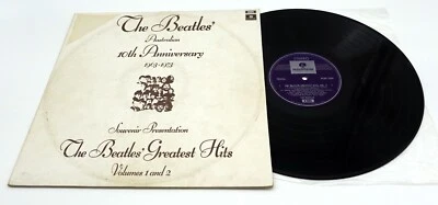 The Beatles Greatest Hits 10th Anniversary 1963-1973 Souvenir Vinyl LP Record - Image 1 of 4