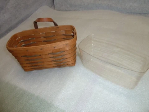 Vintage Longaberger Baskets Handwoven 9X5X5 SIGNED 1998 Cover
