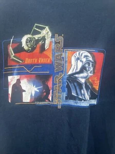 Camiseta De Colección Y2K Star Wars Darth Vader Mediana/Grande Para Hombre Letras Elevadas Logo - Imagen 1 de 5