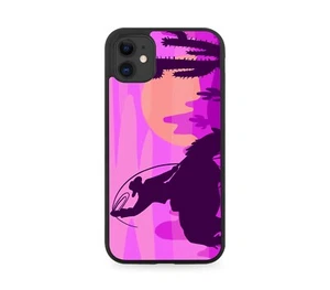 Pink Cowboy Rubber Phone Case Cowboys Riding Horse Silhouette Cow Boy Shape J505 - Picture 1 of 2