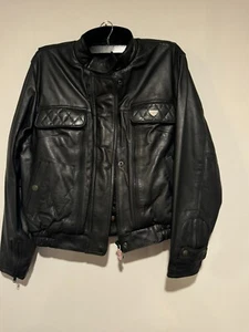 Woman's Vintage FirstGear Leather Motorcycle Jacket/ Size 40 W - Picture 1 of 17