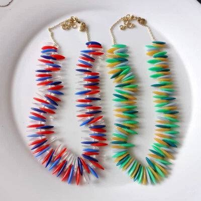 Nuevo Collar de Resina Jcrew 16" Regalo Moda Mujeres Joyería 2 Colores Elegidos Foto 1 de 4