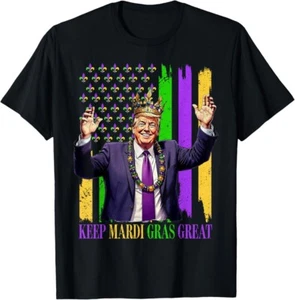 Trump Keep Mardi Gras Great T-Shirt - Picture 1 of 5