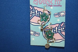 Charm It Blue Stainless Steel Shoelace Gem Charm Holder - Picture 1 of 4