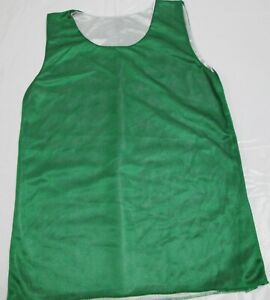 Men's Mesh Tank Top Wilson Reversible Basketball Polyester Small Green/White 