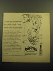1957 Angostura Aromatic Bitters Ad - Virgil Partch Cartoon - I Sure Go Overboard