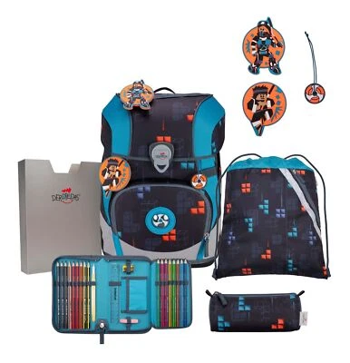DerDieDas ErgoFlex Tiny Schulranzenset 5-teilig Schulranzen Ninja Fighter Neu - Bild 1 von 4