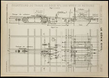 Plan Antique Of Rocker Of Triage. Mines Of Béthune. 1913 Engineering Civil