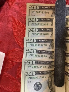 New ~ "Uncirculated" ~ $20 ~ Twenty Dollar Bills ~ 2017 ~ Sequential - Picture 1 of 1