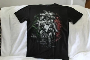 AZTEC WARRIOR PRINCESS LADY SUNSTONE FLAMES T-SHIRT - Picture 1 of 2