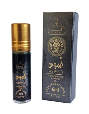 Khalis 6ml Perfume Oil Aswad Roll On Top Iris Labdanum Amber Musk Wood