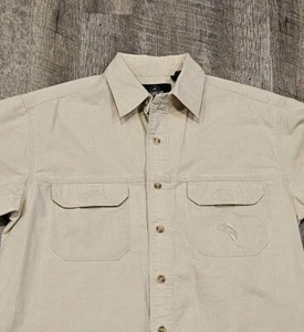 RedHead Bass hellbraun khaki kurzärmliges Button-Down-Hemd Poly-Mischung für Herren Größe Medium - Bild 1 von 11