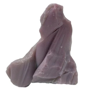 Gray Pink Swirl Art Glass Cullet Opaque Layered Slag #5L114 - Picture 1 of 6