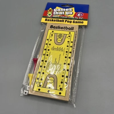 Games That Go Travel Basketball Peg Board Game VTG NOS - Vacation Car Fun - Image 1 of 3