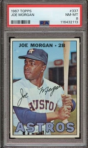 1967 Topps #337 Joe Morgan PSA 8 Astros HOF *INVAJ3363 - Picture 1 of 2