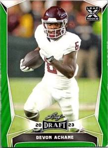 2023 Leaf Draft #46 Devon Achane Green - Picture 1 of 2
