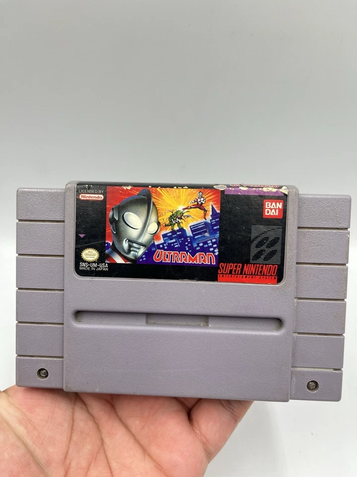 Ultraman (Nintendo SNES, 1991) Authentic Cart Only Tested and Working - Image 1 of 4