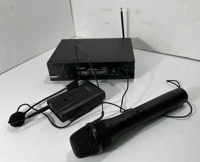 Pyle PDWM2700 Dynamic Wireless Professional Microphone Set 🎶 READ - Image 1 of 4