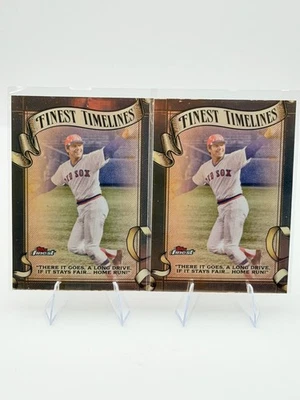 Lot of 2 Carlton Fisk 2025 Topps Finest #FT-17 Finest Timelines Insert Red Sox - Image 1 of 3