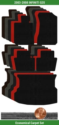Lloyd Custom Velourtex Carpet Mat Set for 2003-2008 INFINITI G35 (5 pieces) #T2I - Image 1 of 4