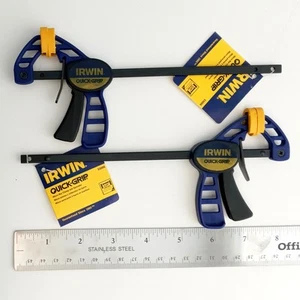 Irwin MICRO Quick-Grip Bar Clamp (4-1/4") And Spreader (8") 2pcs. 53006 - Picture 1 of 7
