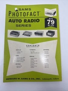 Manual de Servicio Vintage Sams Photofact Auto Radio Series Vol. 79 julio 1970 - Imagen 1 de 4