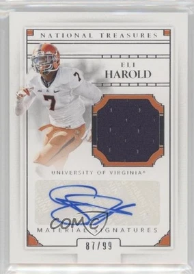 2016 National Treasures Collegiate Material Signatures /99 Eli Harold #37 Auto - Image 1 of 2